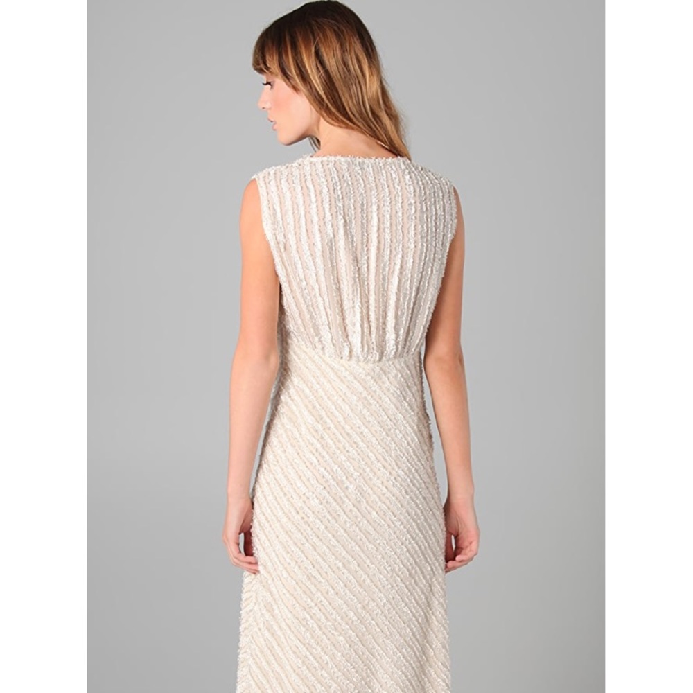 SOLD- Nanette Lepore chiffon jacquard midi dress - Picture 2 of 16